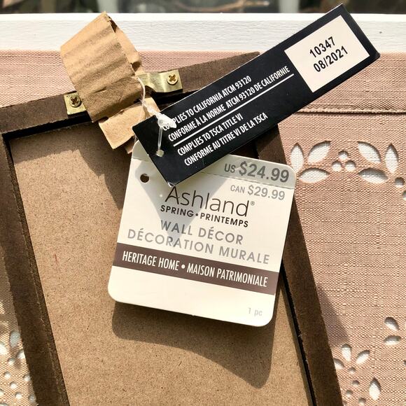 NWT Ashland Heritage Home Framed Post Wall Hanging Rustic Country Chic Decor - Picture 8 of 8